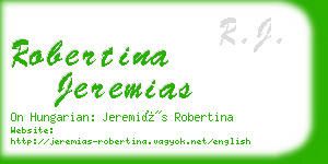 robertina jeremias business card
